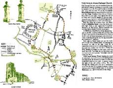 Map showing Parham's circular walk